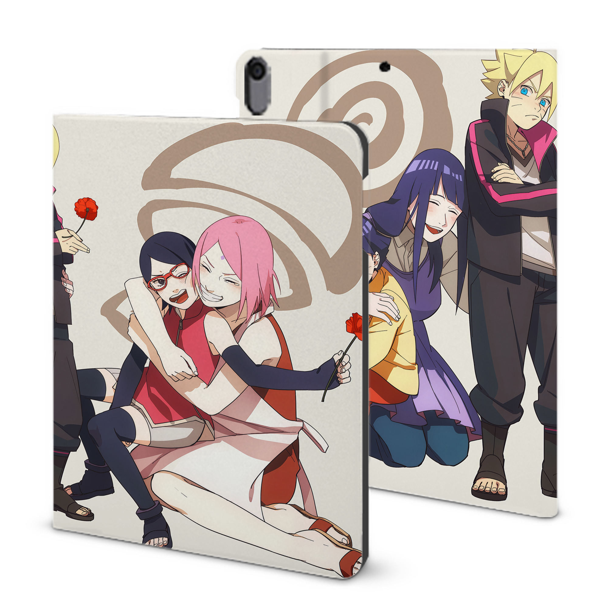 （画像用） NARUTO -ナルト- NARUTO -ナルト- 疾風伝 IPad ケース ブック型 PUレザー TPU 耐衝撃 軽量 薄型 ペン収納なし 全面保護 IPad 各モデル対応